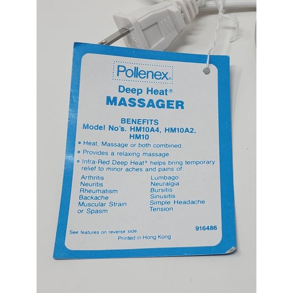 Vintage Pollenex Deep Massager 4 Attachments HM10A4 Relief Of Aches And Pains - Picture 4 of 7